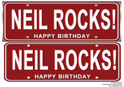 Number Plate - Neil Rocks!