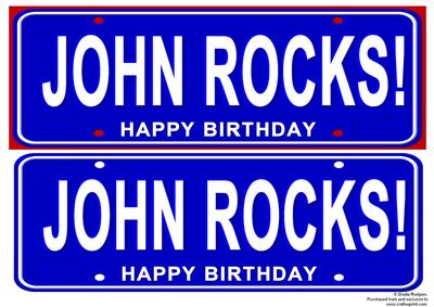 Number Plate - John Rocks!