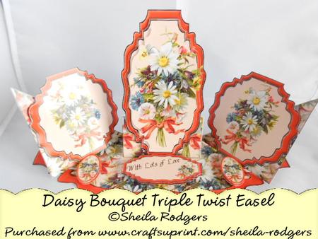 Triple Twist Easel Card - Daisy Bouquet