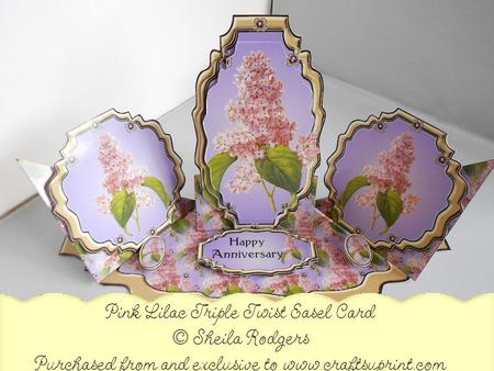 Triple Twist Easel Card - Pink Lilac