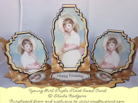 Triple Twist Easel Card - Young Girl
