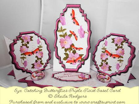 Triple Twist Easel Card - Eye-catching Butterflies