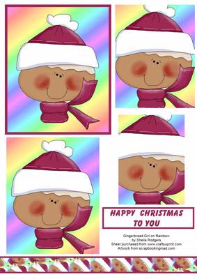Gingerbread Girl on Rainbow