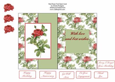 Red Rose Fold Back