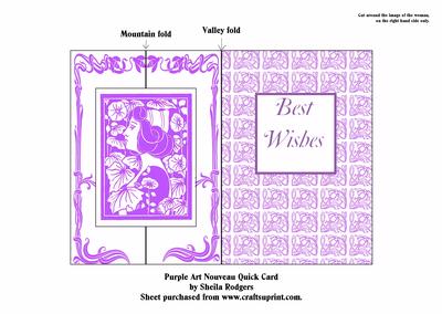 Purple Art Nouveau Quick Card
