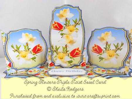 Triple Twist Easel Card - Spring Flowers