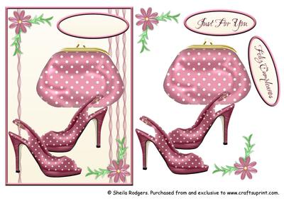 Pink Polka Dot Shoes & Bag