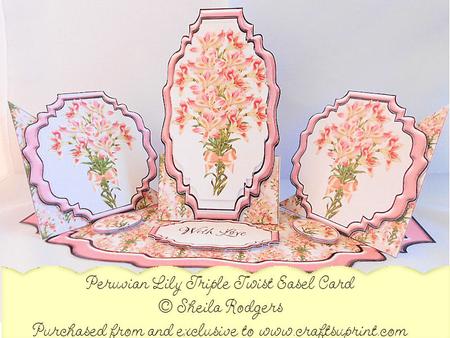 Triple Twist Easel Card - Peruvian Lily