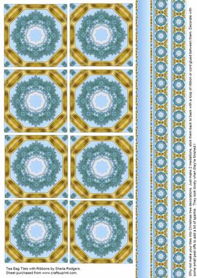 Tea Bag Tiles and Ribbons 2