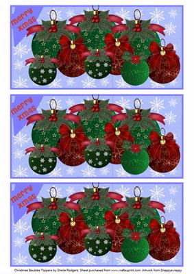 Christmas Baubles Toppers