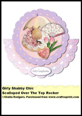 Scalloped Over the Top Rocker - Girly Shabby Chic