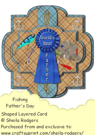 Shaped Layered Card - Fishing Father's Day