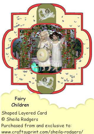Shaped Layered Card - Fairy Children