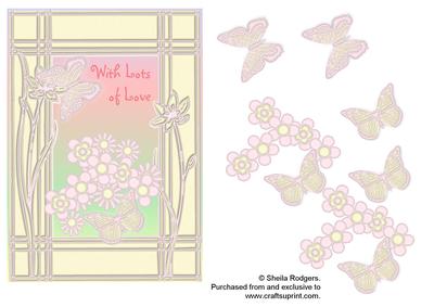 Flowers and Butterflies Decoupage