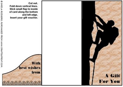 Rock Climbing Voucher Card