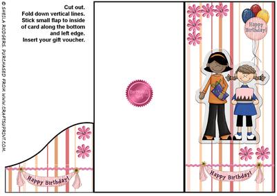 Birthday Girls Voucher Card