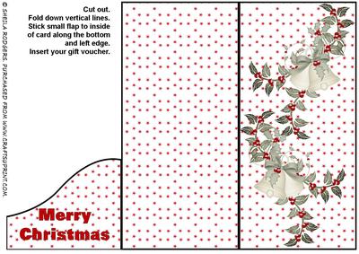 Christmas Bells and Berries Voucher Card