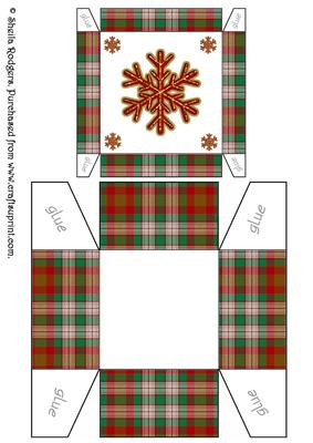 Red and Gold Snowflake Gift Box 2