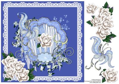 White Roses and Blue Gems