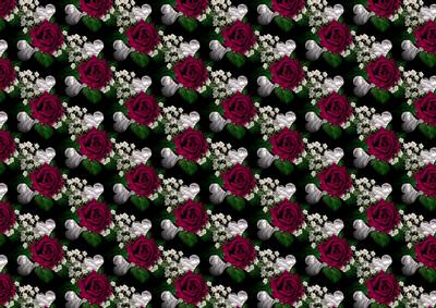 Roses, Hearts and Blossoms Backing Paper