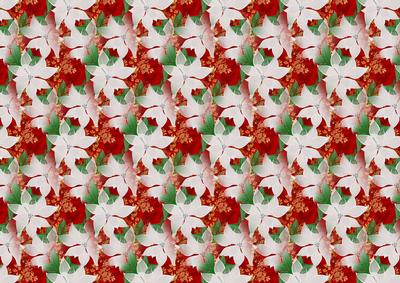 White Poinsettia Backing Paper