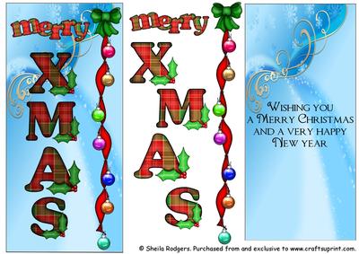 Tartan Xmas Dl Card