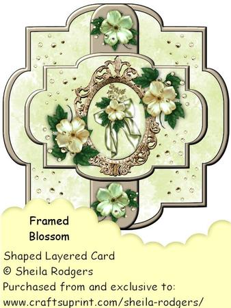 Framed Blossom Shaped Layered Card