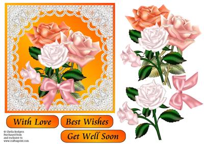 Rose Posy in Lace