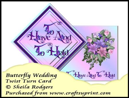 Twist Turn Card - Butterfly Wedding