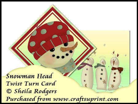 Twist Turn Card - Snowman Head
