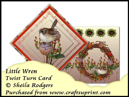 Twist Turn Card - Little Wren