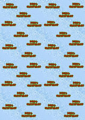 Happy Christmas Swirl Paper