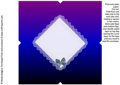 All in One Envelope for 5 Inch Card-glimmering Butterflies 1