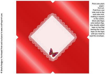 All in One Envelope for 5 Inch Card-glimmering Butterflies 2