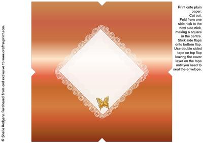 All in One Envelope for 5 Inch Card-glimmering Butterflies 3