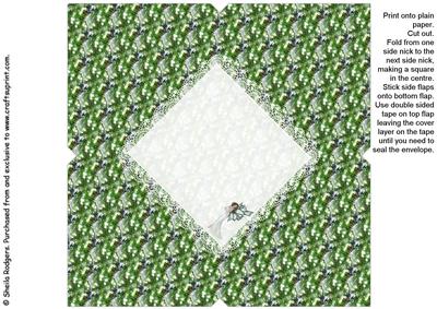 All in One Envelope for 5 Inch Card - Fairy in Garden