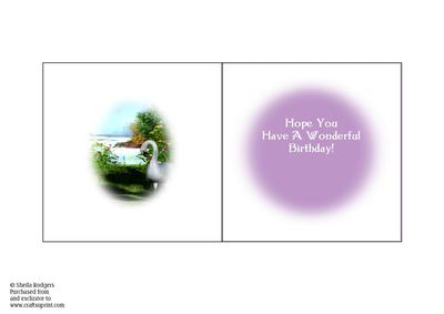 5 Inch Square Insert - Fairy with Swan