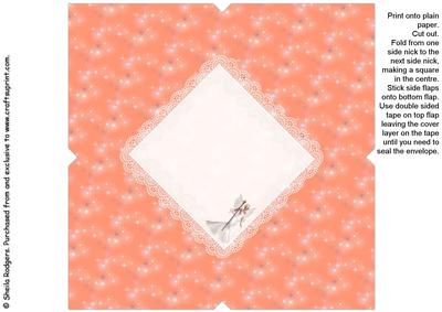All in One Envelope for 5 Inch Card - Garden Fairy with Wand
