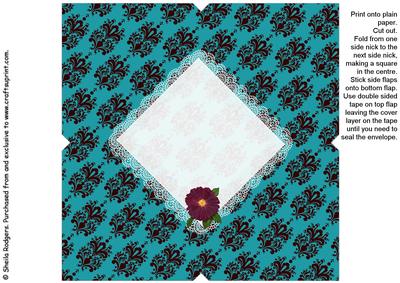 All in One Envelope for 5 Inch Card - Black Leather Fashion