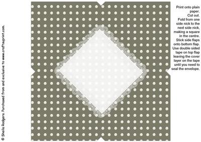 All in One Envelope for 5 Inch Card - Polka Dot 12