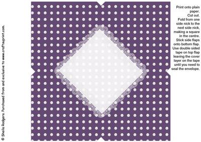 All in One Envelope for 5 Inch Card - Polka Dot 13
