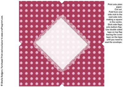 All in One Envelope for 5 Inch Card - Polka Dot 15