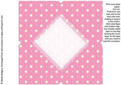 All in One Envelope for 5 Inch Card - Polka Dot 16