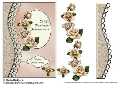 Cream Roses - Grandparents Anniversary