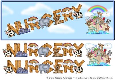 Room Sign - Nursery - Noah's Ark