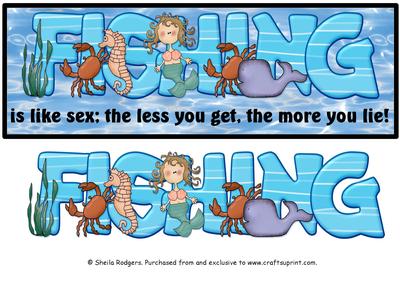 Large Dl Card - Funny Fishing