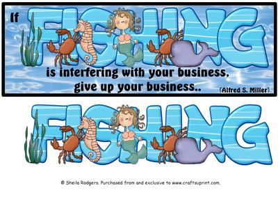 Large Dl Card - Funny Fishing and Business