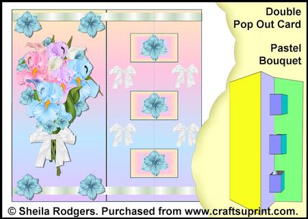 Double Pop Out Card - Pastel Bouquet