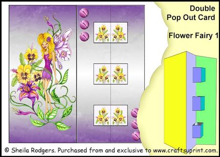 Double Pop Out Card - Flower Fairy 1