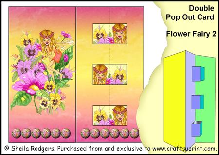 Double Pop Out Card - Flower Fairy 2